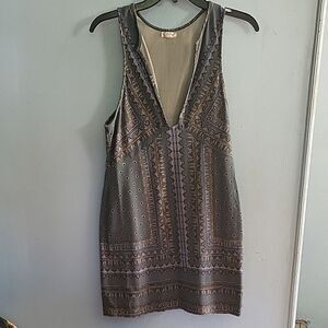 Free People  Sheath Dress With Plunge Neckline